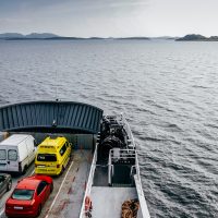 Ferry that transports cars