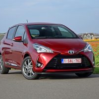 Toyota Yaris on the road